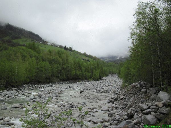 Das Flussbett des Maira