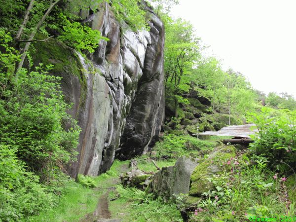 Formationen der Eiszeit, geschliffene Felsen