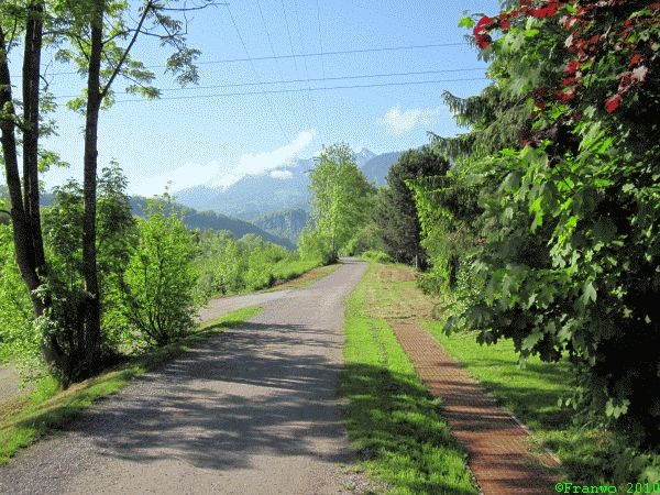 auf dem Illdamm nach Feldkirch