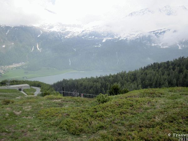 Erster Blick ins Engadin - Silvaplanasee