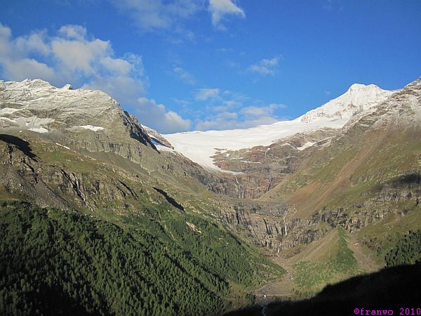 Alp Grüm, Blick auf Palü-Gletscher