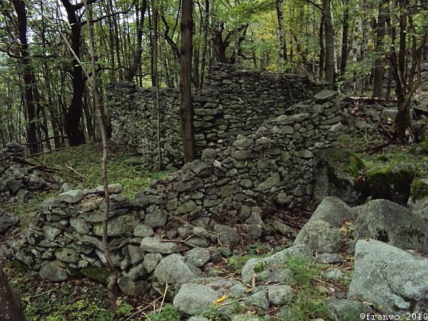 Natursteinmauern im Kastanienwald